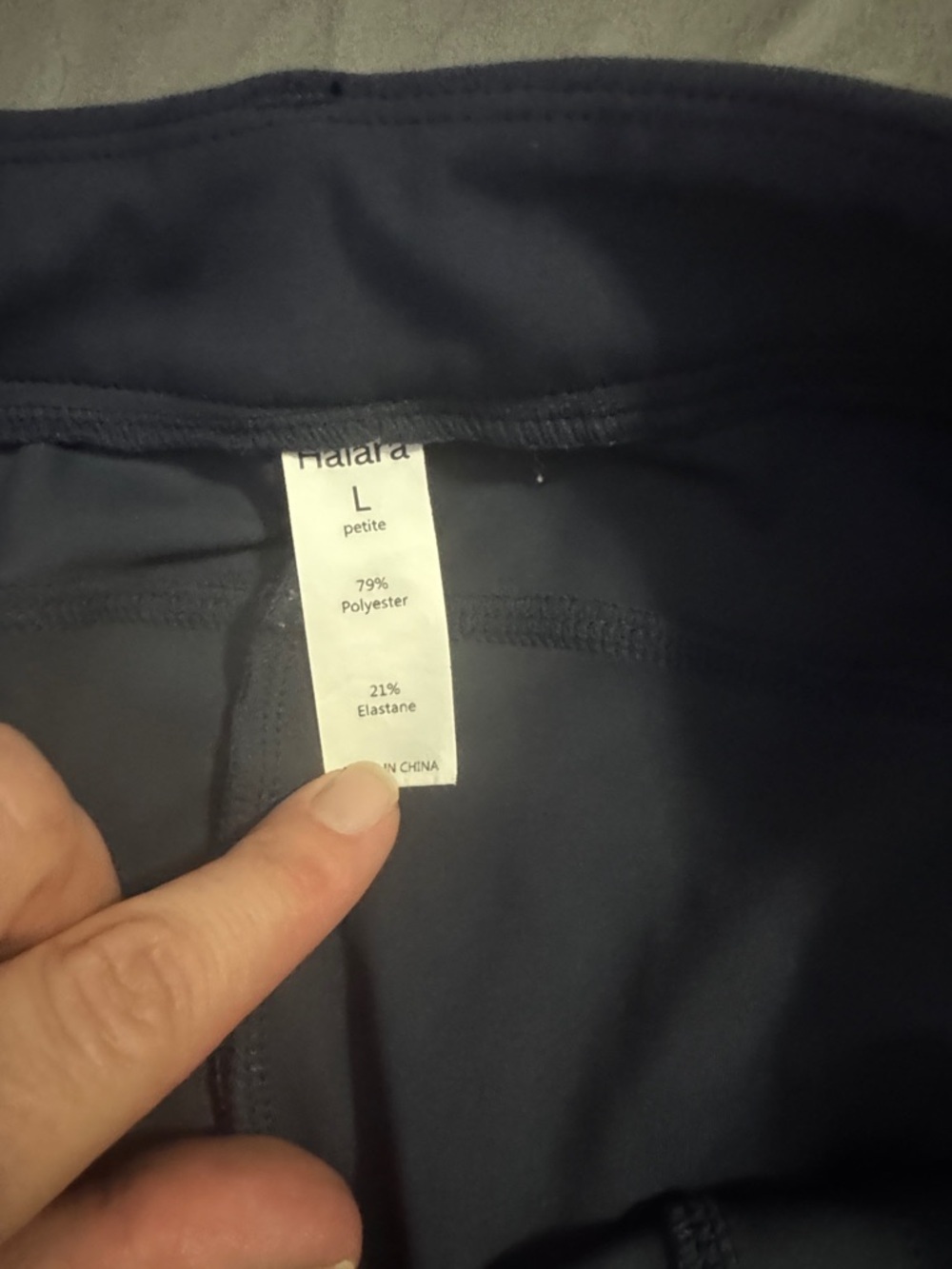 HALARA Navy Cargo Pants with Gold-Tone Buttons - Picture 2 of 7